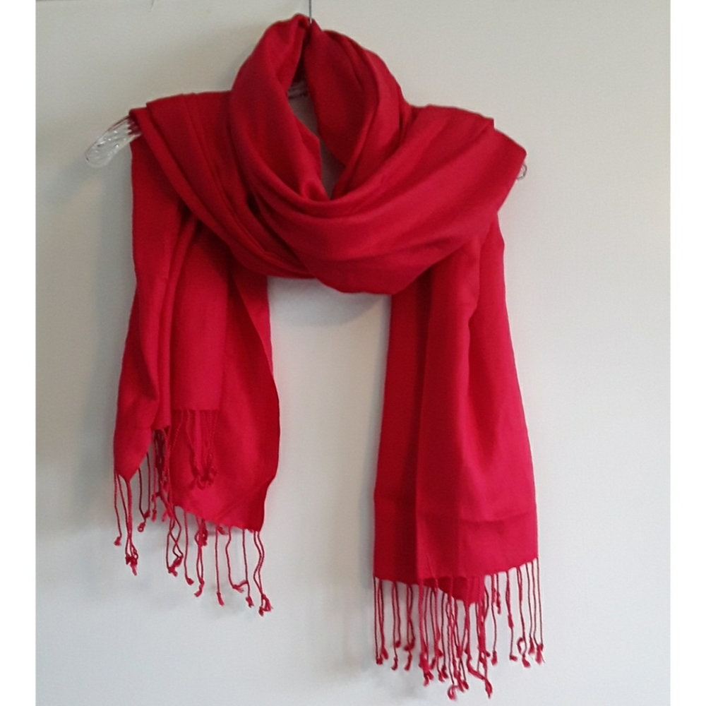 Women's Red Pashmina Shawl